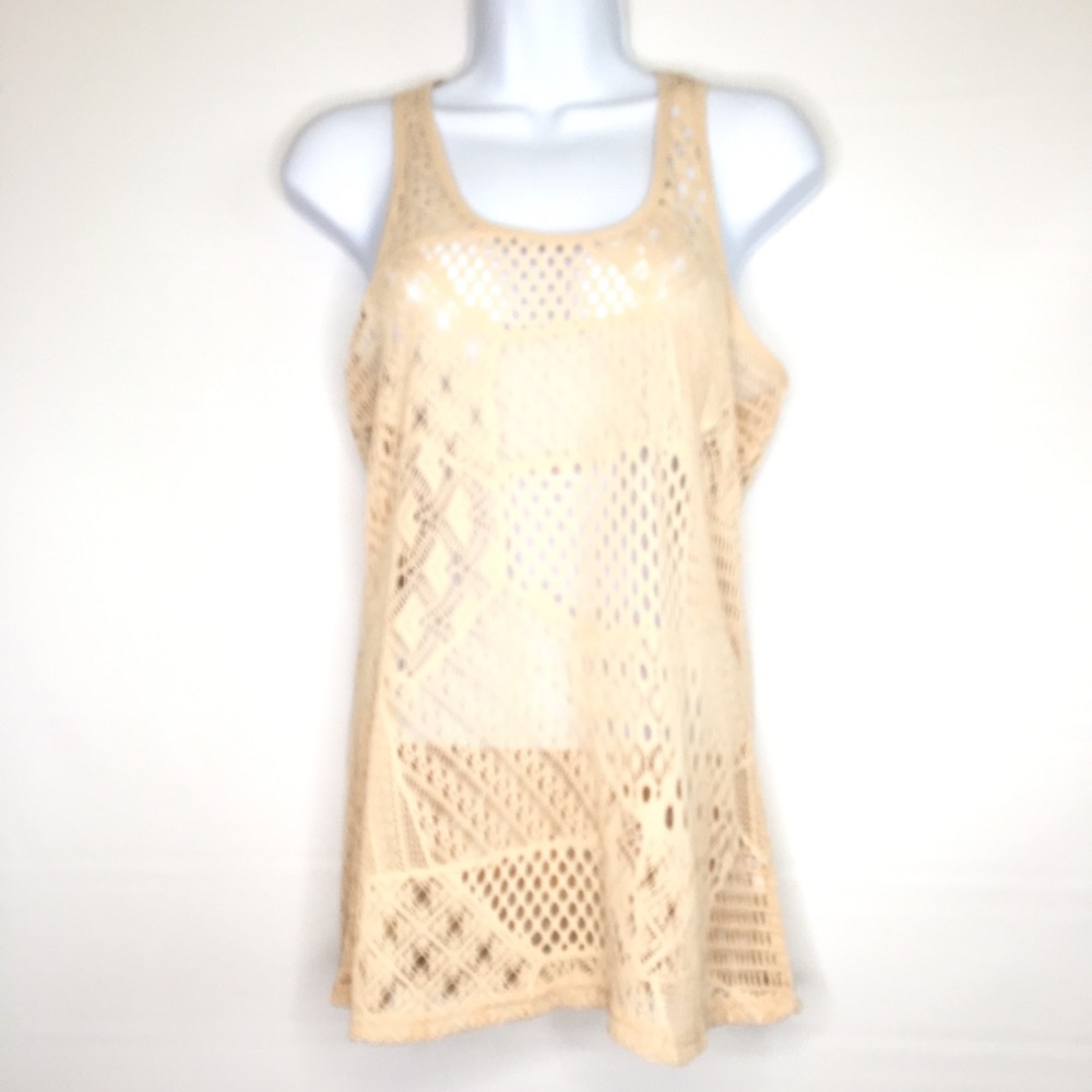 🏝 Coverup Crochet  Racerback Tank Small